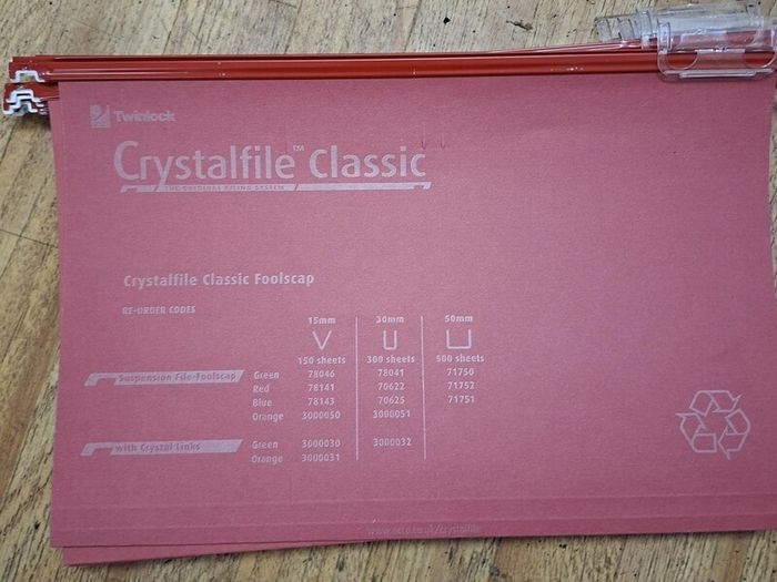Rexel Crystalfile Classic Foolscap Suspension File