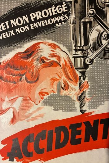 Original 1950's French Industrial Safety Poster
