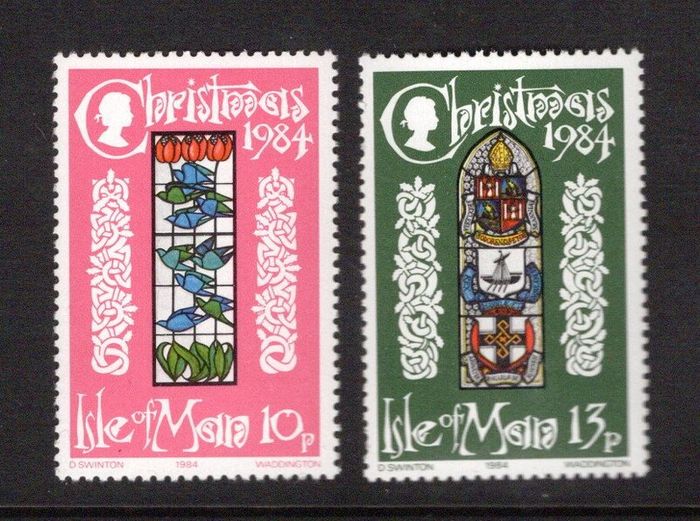 1984 Isle of Man Christmas Commemorative Stamps Mint Never Hinged (MNH)