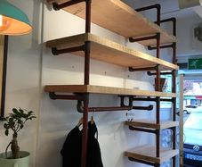 gun barrel shelf unit