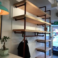 gun barrel shelf unit