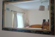 Mirror with black &amp; green surround