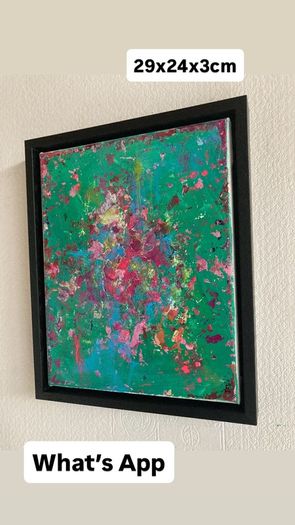 Framed Original Floral Painting Abstract Art Framed  Contemporary Art Painting  Original Gift