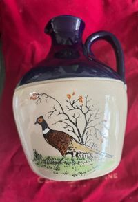 Vintage Blue Glazed Stoneware Jug