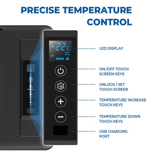 Portable Mini Fridge 12v Compressor Refrigerator 9L