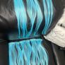 Sky Blue Ombre Clip In Hair Extensions Image 4