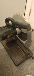 Ryobi chop saw 14 inch hi powered running very well metal cutting carbon disk can swap to wood.