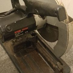 Ryobi chop saw 14 inch hi powered running very well metal cutting carbon disk can swap to wood.