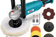 Polisher, Rotary Car Buffer Polisher Waxer, 1200W 180/150 mm Plate, 6 Variable Speed 1500-3500RPM, Detachable Handle Perfect for Boat,Car Polishing and Waxing (FREE POSTAGEh