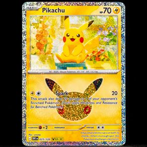 Pikachu 025/128 Holo Rare 03/30 30th Celebration Anniversary Pokemon Card