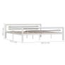 Bed Frame White and Black Metal 180x200 cm Image 3