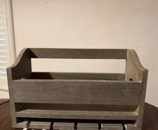 Wine shelf with glass holder