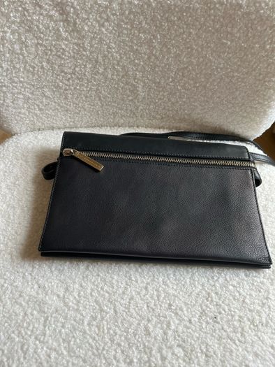 Victoria Beckham black leather clutch/ crossbody bag