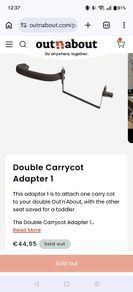 Out n About Double carrycot adapter 1
