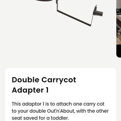 Out n About Double carrycot adapter 1