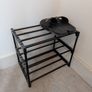3 Tier Black Shoe Rack Image 2