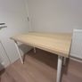 IKEA Desk Linnmon Vanity White Stained Oak Effect for Alex Drawers Image 2