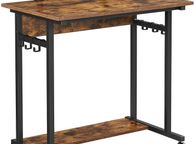 main image for ad _Computer Desk with Wheels with Monitor Attachment 6 Hooks 80 x 50 x 90 cm Industrial Design Vintage Brown/Black