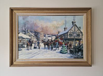Original 20thC Oil Painting on Canvas Alan King (b. 1946 - 2014) Akin of Malvern 1993's.