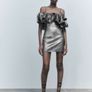 Zara Voluminous Short Dress Image 3