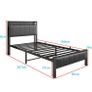 3ft Single Bed Frame With Storage Headboard, Upholstered Platform Bed Frame Image 2