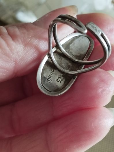 Vintage silver 925  ring with Eilat stone.