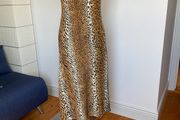 Animal print midi dress