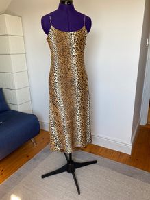 Animal print midi dress