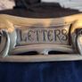 Antique Reclaimed Brass Letterbox with Door Knocker Image 4