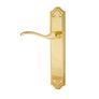 Micel Door Handle Set with Steel Plate and Aluminium Handle, Brass Finish, 250 x 45 mm Image 2