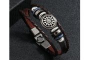 Men's Leather &amp; Metal Alloy Bracelet - great gift + other designs available