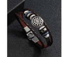 Men's Leather & Metal Alloy Bracelet - great gift + other designs available