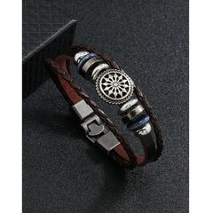 Men's Leather & Metal Alloy Bracelet - great gift + other designs available