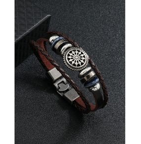 Men's Leather & Metal Alloy Bracelet - great gift + other designs available