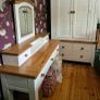 Solid Oak & Timber Bedroom Set: Wardrobe & Dressing Table Image 4