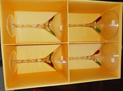 wine glasses x 5 & cocktail glasses x 4