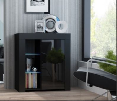 Modern Sideboard with LED lights LED Console Cabinet Living Room High Gloss Sideboard