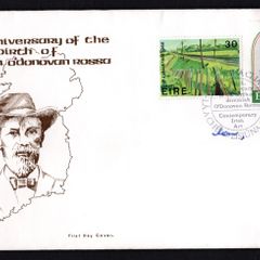 1981 Ireland 150th Anniversary of the Birth of Jeremiah O'Donovan Rossa. Irish Art: Railway Embankment by WJ Leech Commemorative Stamps Hibernian Addressed First Day Cover (FDC)