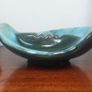 Stunning Vintage Mid Century Modern Ceramic Ashtray in the Most Amazing Turquoise Green and Brown Glaze, Grand River Pottery, Fergus, Canada- A Tobacciana Collector's Dream Piece! Image 9