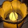 Vintage Midcentury Small marble Table lamp with cloth shade Image 7
