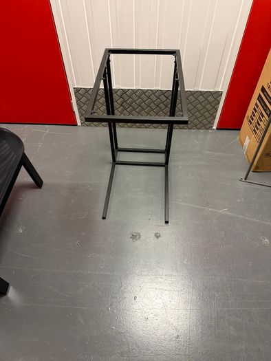 Stand, black/glass, 35x65 cm