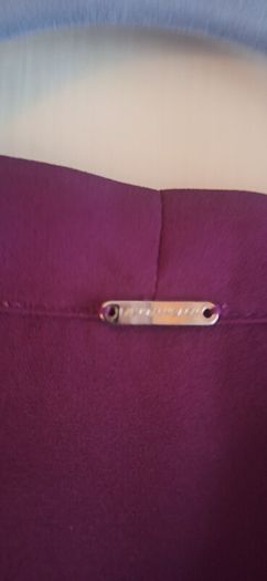 Womens Designer Bow Tie Purple  Blouse.