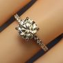 Rhodium Plated Sterling Silver 2ct  Moissanite Solitaire Ring Image 9