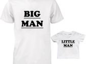 Funny Cute Daddy And Baby Matching T-shirts Set - Big-little Man