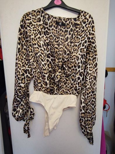 Missguided leopard bodysuit size 8