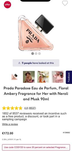 PRADA Paradoxe 90ml parfum for her