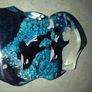 Lovely small blue plaque of dolphins. Image 3
