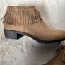 Brown suede fringe ankle boot size 7 - New Image 3