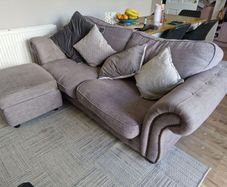 3 Seater sofa with footstool (with storage) NEED GONE TODAY