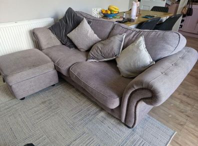 3 Seater sofa with footstool (with storage) NEED GONE TODAY